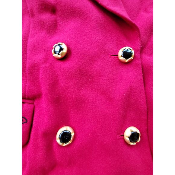 KASPER FOR A.S.L. Red Long Embroidered Jacket Dress Vintage 90s 14P GUC - Picture 9 of 13